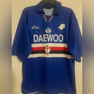 Asics  Sampdoria Home 1997/98 Blue,White,Red Jersey XXL